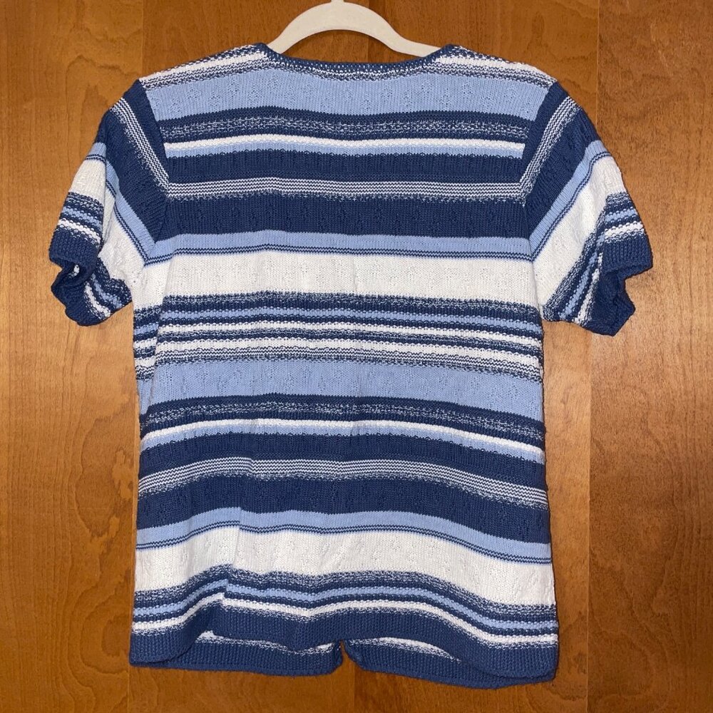 Classic Elements Womens Striped Button-Down Cardi… - image 7